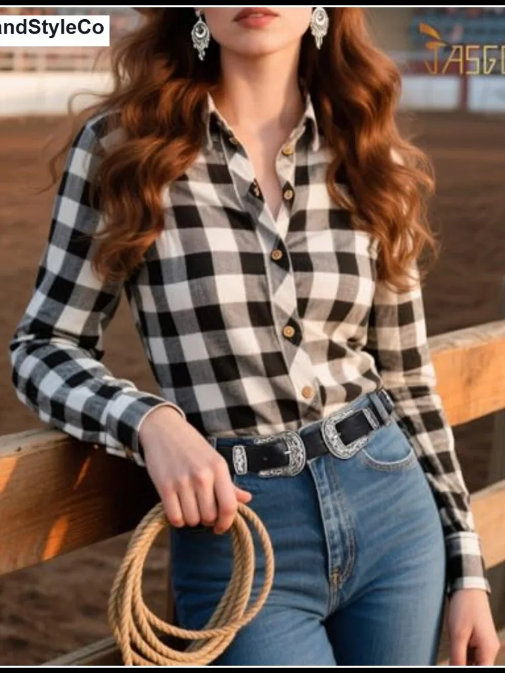 Vintage Double Buckle Faux Leather Western Belt for Women - Cowgirl Country
